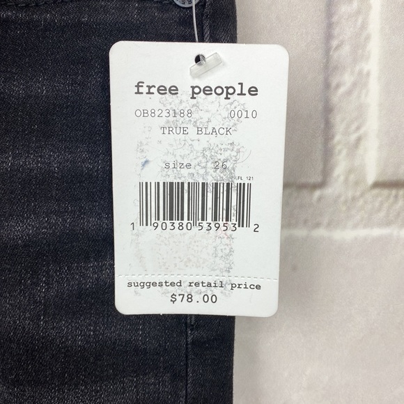 Free People black slim jean W26 - Picture 5 of 8